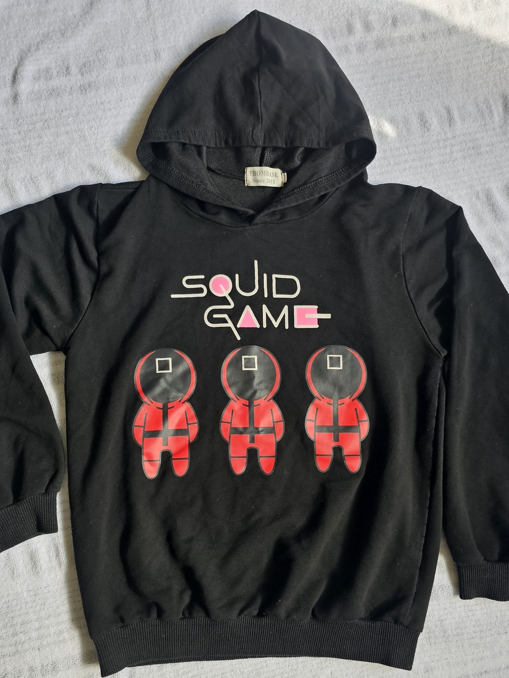 Squid Game Black Hoodie with Red Characters